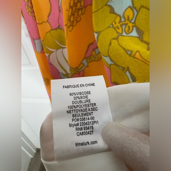 Trina Turk Floral Print Mini Vacation Dress Sz S - Picture 4 of 10